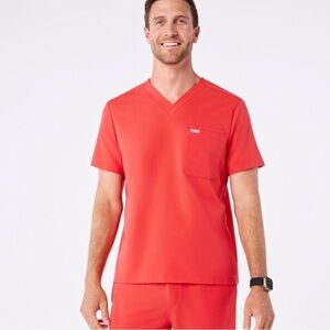 Figs Men's Leon 3pocket Scrub Top Limited Edition Pride Hibiscus XXL MD‎ RN CNA